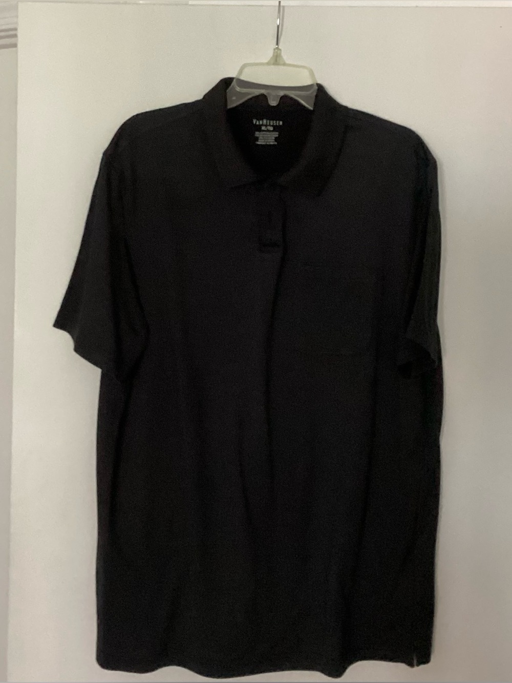 Van Heusen Black XL Short-Sleeve Polo